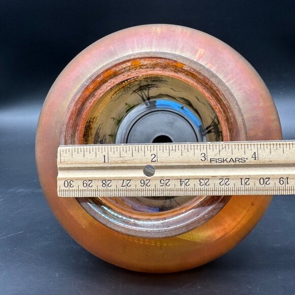 Vintage Glass Lamp Shade Light Fixture Stretch Hand Painted Art Hanging Landscap - Picture 14 of 15